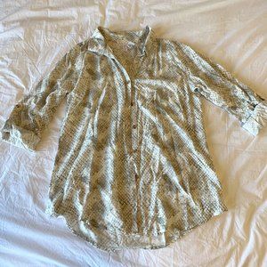 Linen Snake Print Beach Coverup